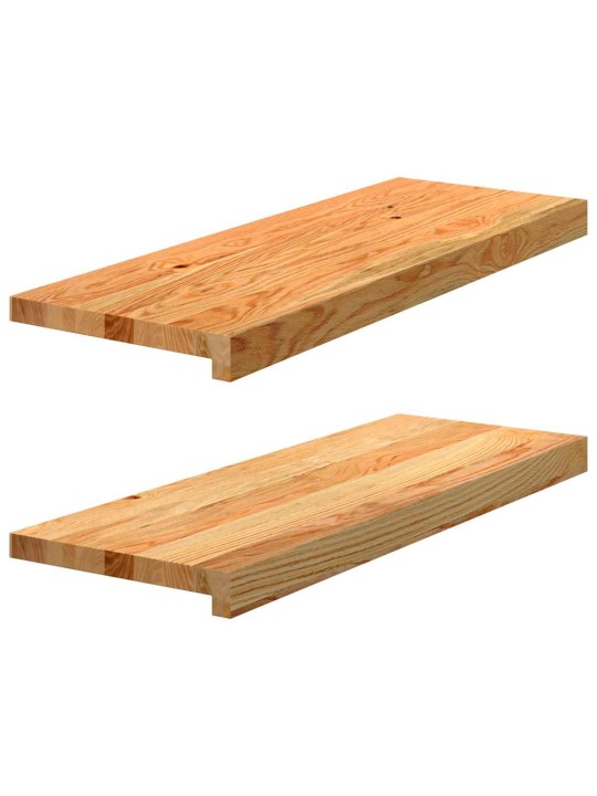 Okenní parapety 2ks světle hnědé 70x25x2cm masivní dub