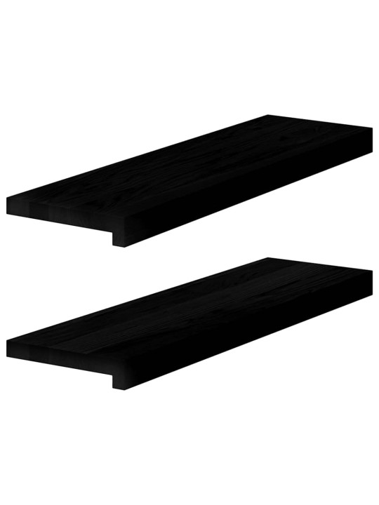 Okenní parapety 2ks tmavě hnědé 70x20x2cm masivní dub