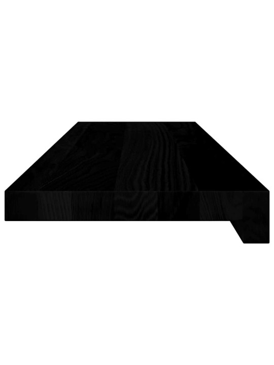 Okenní parapety 2ks tmavě hnědé 80x20x2cm masivní dub