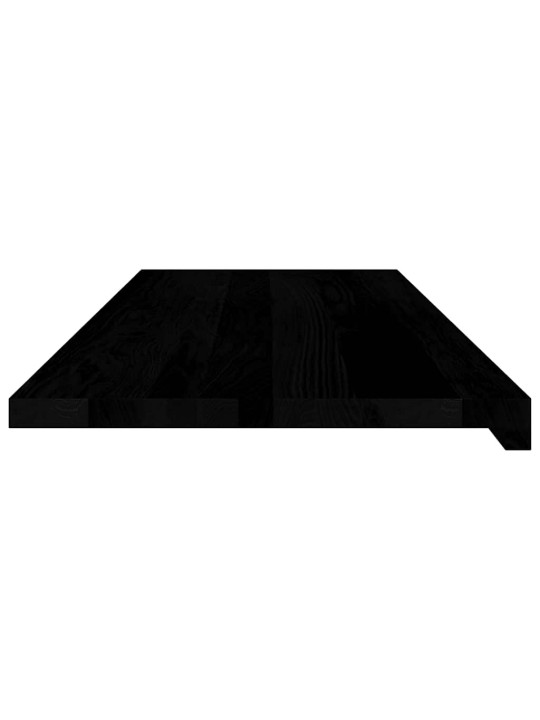Okenní parapety 2ks tmavě hnědé 110x40x2 cm masivní dub