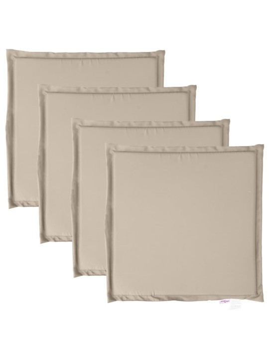 Podsedáky na zahradní nábytek 4 ks taupe 45x45x2 cm čtvercové