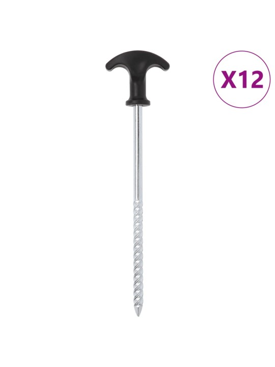 Stanové kolíky 12 ks 20 cm Ø 7 mm pozinkovaná ocel