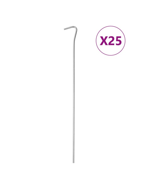 Stanové kolíky 25 ks 30 cm Ø 4 mm pozinkovaná ocel