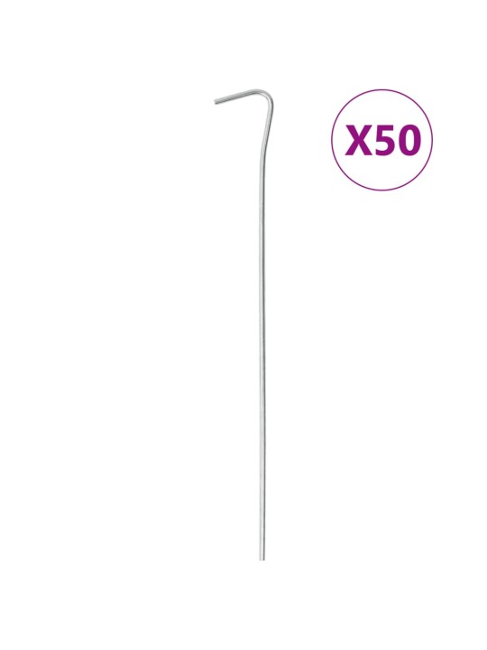 Stanové kolíky 50 ks 23 cm Ø 3 mm pozinkovaná ocel