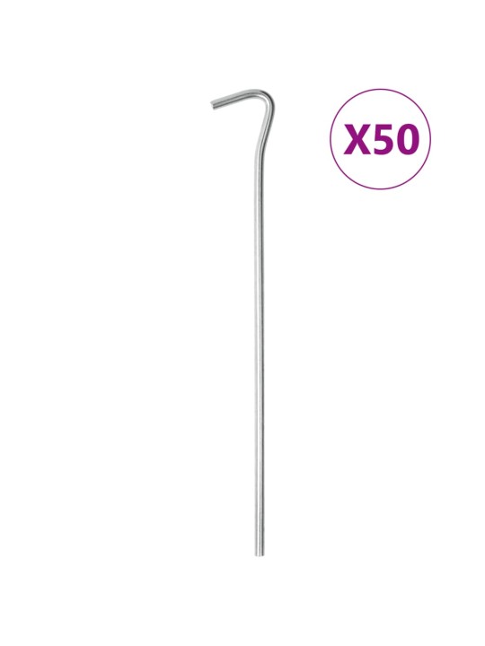 Stanové kolíky 50 ks 23 cm ø 5 mm pozinkovaná ocel