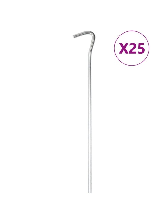 Stanové kolíky 25 ks 23 cm Ø 5 mm pozinkovaná ocel