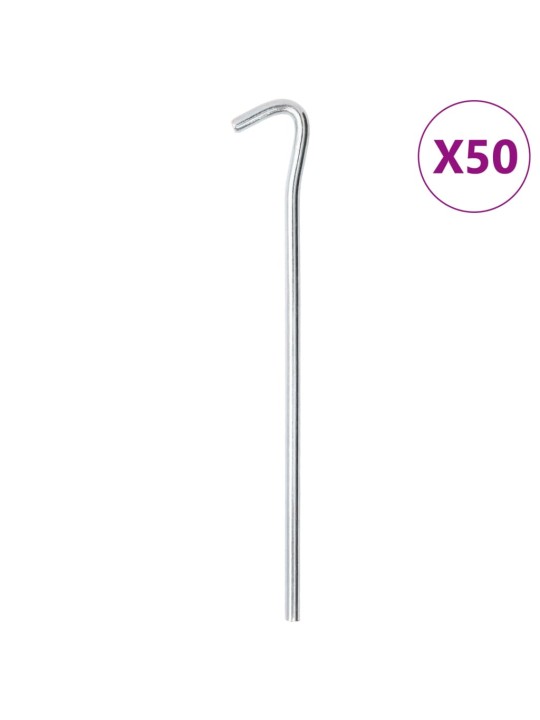 Stanové kolíky 50 ks 23 cm Ø 7 mm pozinkovaná ocel
