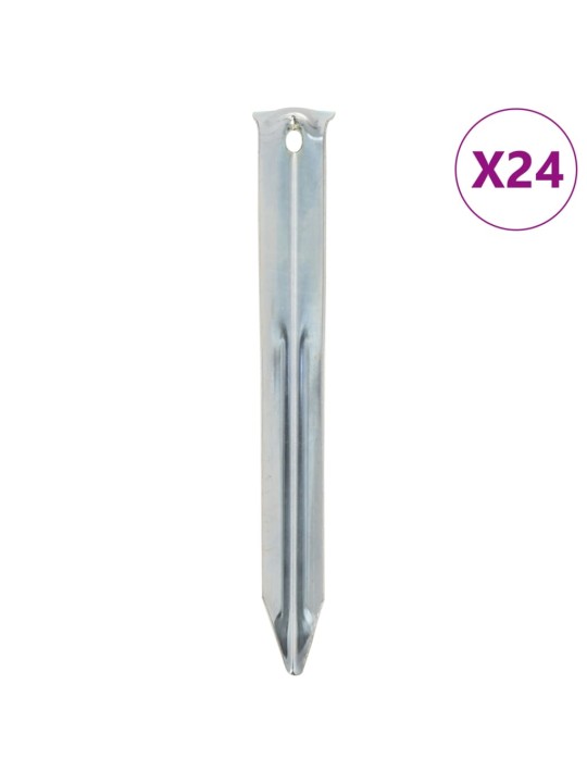 Stanové kolíky 24 ks 17 cm Øp20 mm Pozinkovaná ocel