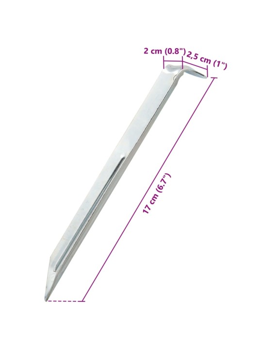 Stanové kolíky 24 ks 17 cm Øp20 mm Pozinkovaná ocel