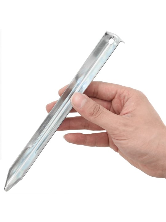 Stanové kolíky 24 ks 22 cm Ø 20 mm pozinkovaná ocel