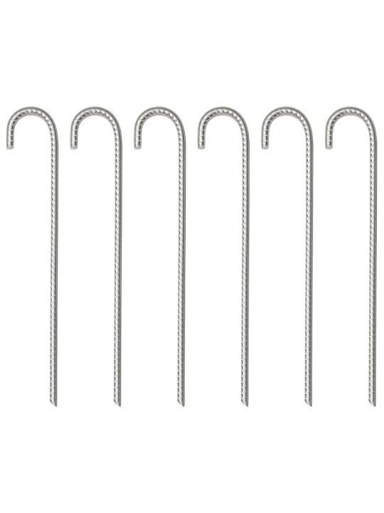 Stanové kolíky 6 ks 37 cm Ø 10 mm pozinkovaná ocel