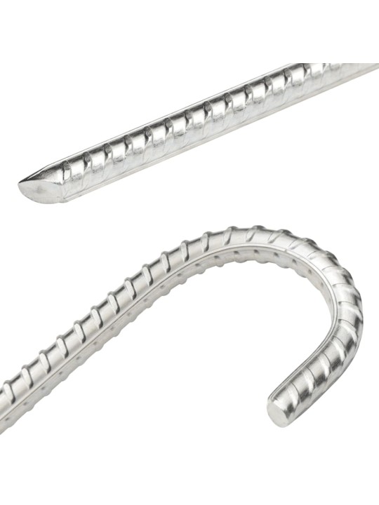 Stanové kolíky 6 ks 37 cm Ø 10 mm pozinkovaná ocel