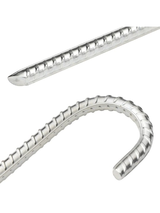 Stanové kolíky 12 ks 37 cm ø 10 mm pozinkovaná ocel