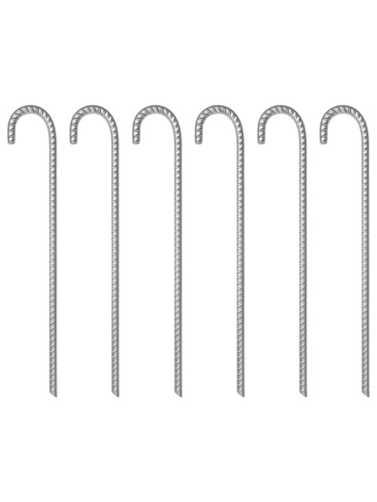 Stanové kolíky 6 ks 41,5 cm Ø 12 mm pozinkovaná ocel