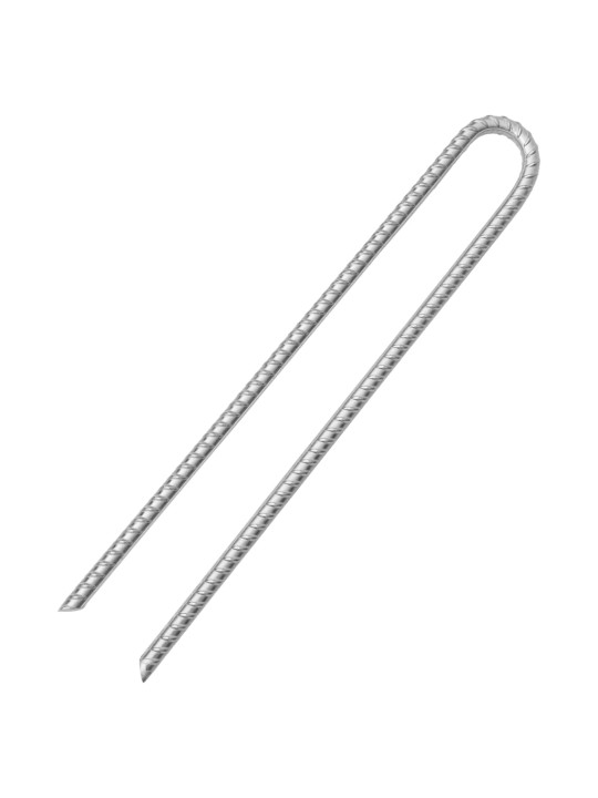 Stanové kolíky 6 ks ve tvaru U 41,5 cm Ø 12 mm pozinkovaná ocel
