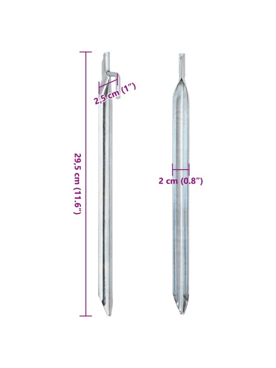 Stanové kolíky 24 ks ve tvaru V 29,5 cm Ø20 mm pozinkovaná ocel