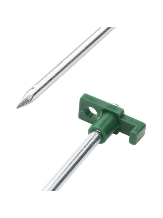 Stanové kolíky 24 ks 25 cm 7 mm pozinkovaná ocel a PP