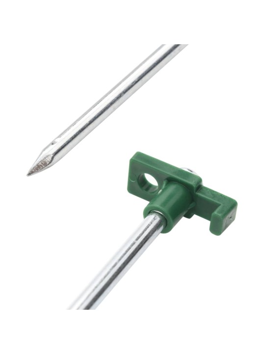 Stanové kolíky 12 ks 25 cm 7 mm pozinkovaná ocel a PP