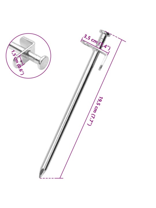 Stanové kolíky 24 ks 19,5 cm 8 mm pozinkovaná ocel