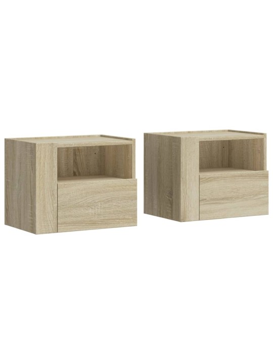 Nástěnné noční stolky 2 ks dub sonoma 45 x 30 x 35 cm