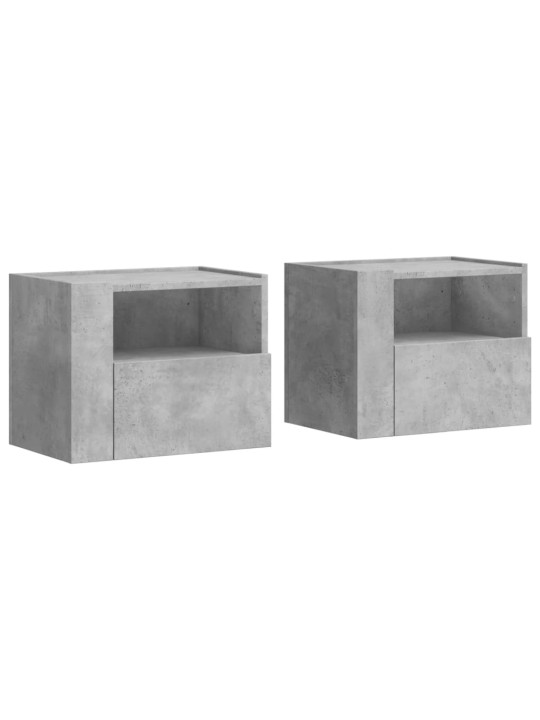 Nástěnné noční stolky 2 ks betonově šedé 45 x 30 x 35 cm