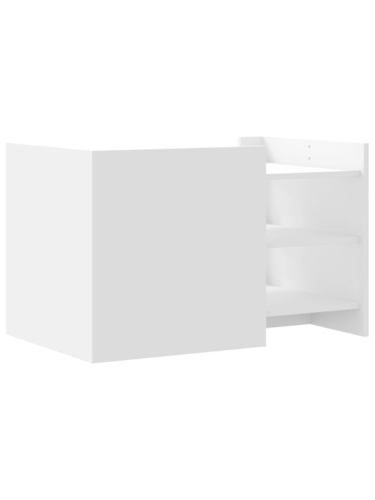 Konferenční stolek bílý 80 x 50 x 50 cm kompozitní dřevo