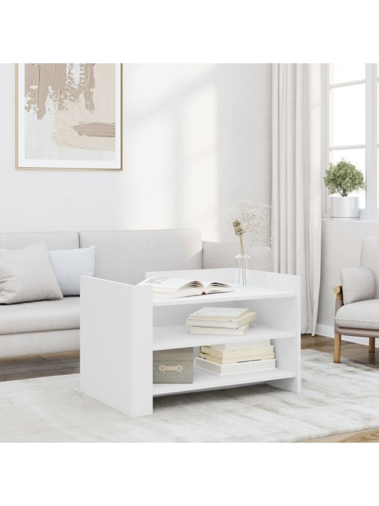 Konferenční stolek bílý 80 x 50 x 50 cm kompozitní dřevo