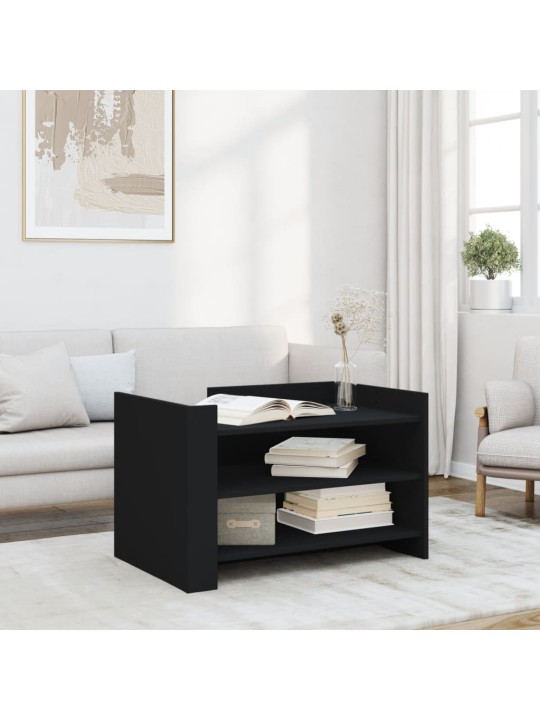 Konferenční stolek černý 80 x 50 x 50 cm kompozitní dřevo