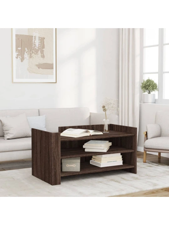 Konferenční stolek hnědý dub 100 x 50 x 50 cm kompozitní dřevo