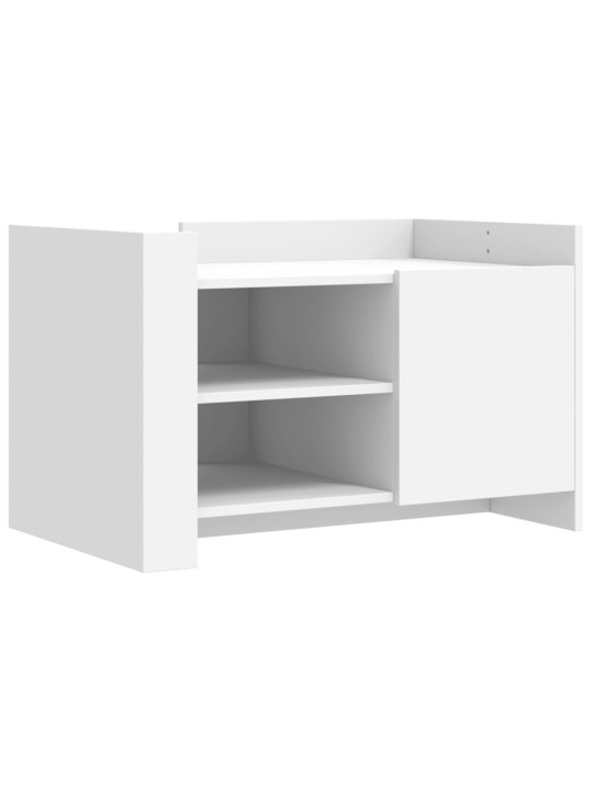 Konferenční stolek bílý 80 x 50 x 50 cm kompozitní dřevo