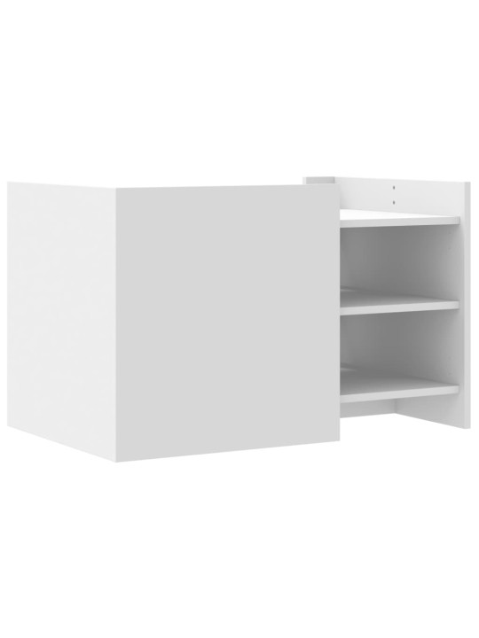 Konferenční stolek bílý 80 x 50 x 50 cm kompozitní dřevo