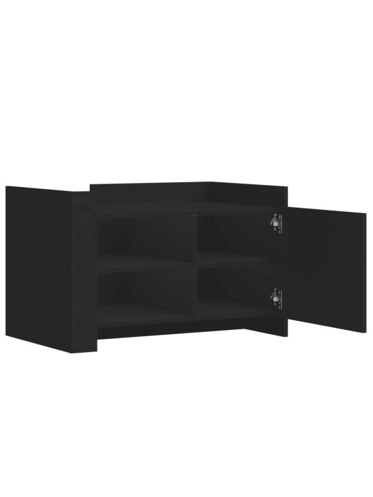 Konferenční stolek černý 80 x 50 x 50 cm kompozitní dřevo