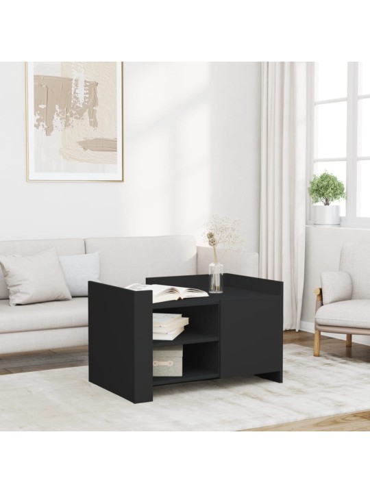 Konferenční stolek černý 80 x 50 x 50 cm kompozitní dřevo