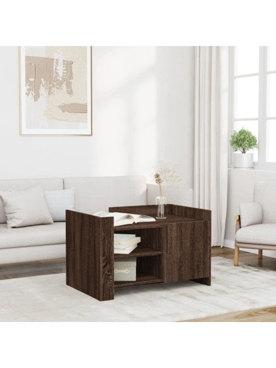 Konferenční stolek hnědý dub 80 x 50 x 50 cm kompozitní dřevo