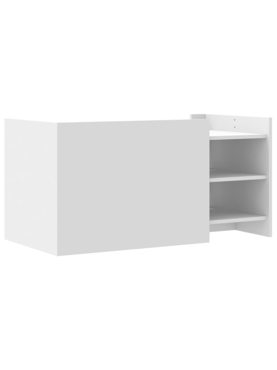 Konferenční stolek bílý 100 x 50 x 50 cm kompozitní dřevo