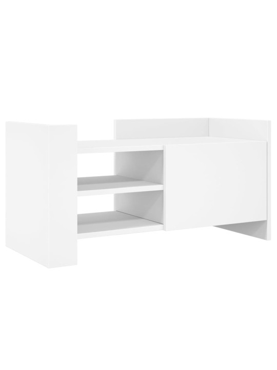 TV skříňka bílá 80 x 35 x 40 cm kompozitní dřevo