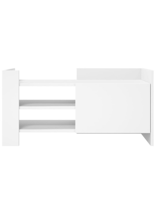 TV skříňka bílá 80 x 35 x 40 cm kompozitní dřevo