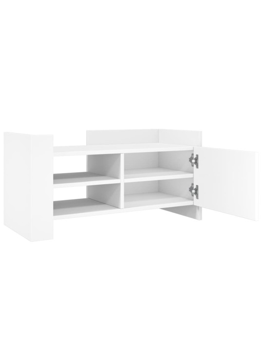 TV skříňka bílá 80 x 35 x 40 cm kompozitní dřevo