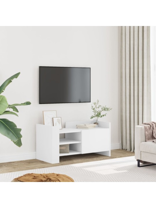TV skříňka bílá 80 x 35 x 40 cm kompozitní dřevo