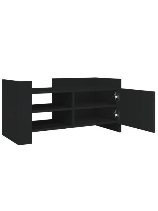 TV skříňka černá 80 x 35 x 40 cm kompozitní dřevo