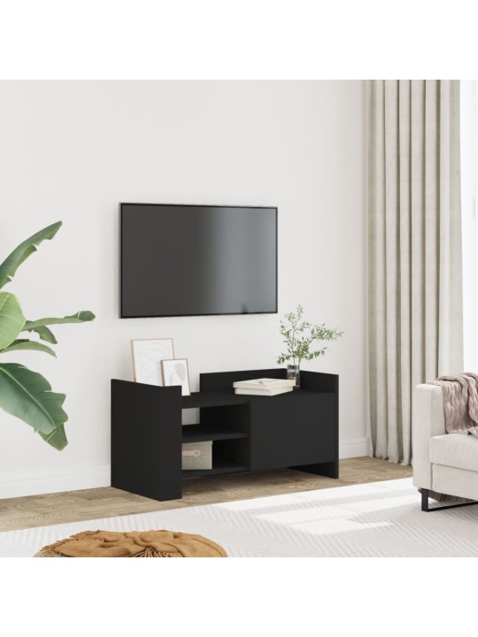 TV skříňka černá 80 x 35 x 40 cm kompozitní dřevo
