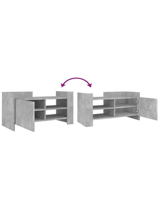TV skříňka betonově šedá 80 x 35 x 40 cm kompozitní dřevo