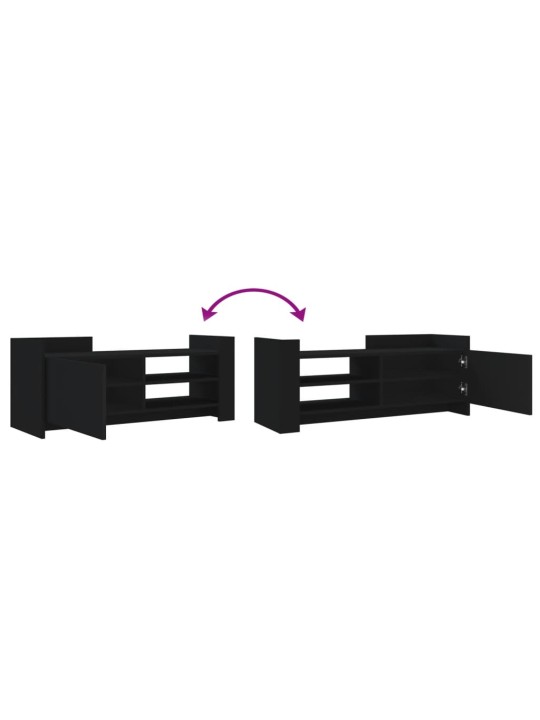 TV skříňka černá 100 x 35 x 40 cm kompozitní dřevo