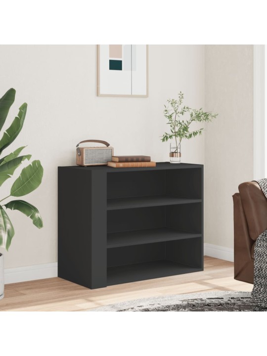 Nástěnná skříňka černá 75 x 35 x 60 cm kompozitní dřevo