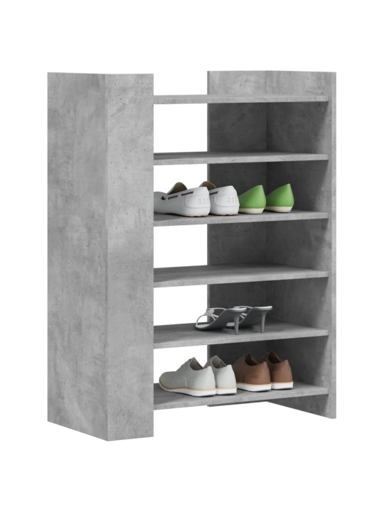 Botník betonově šedý 74,5 x 37,5 x 100 cm kompozitní dřevo