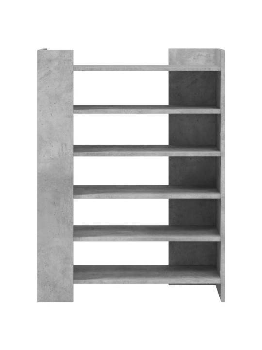 Botník betonově šedý 74,5 x 37,5 x 100 cm kompozitní dřevo
