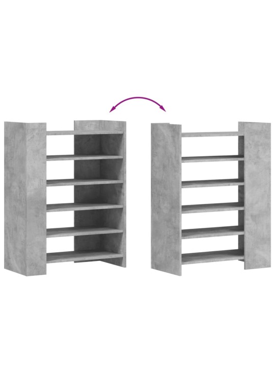 Botník betonově šedý 74,5 x 37,5 x 100 cm kompozitní dřevo