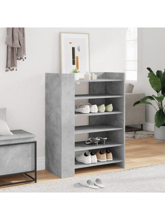 Botník betonově šedý 74,5 x 37,5 x 100 cm kompozitní dřevo