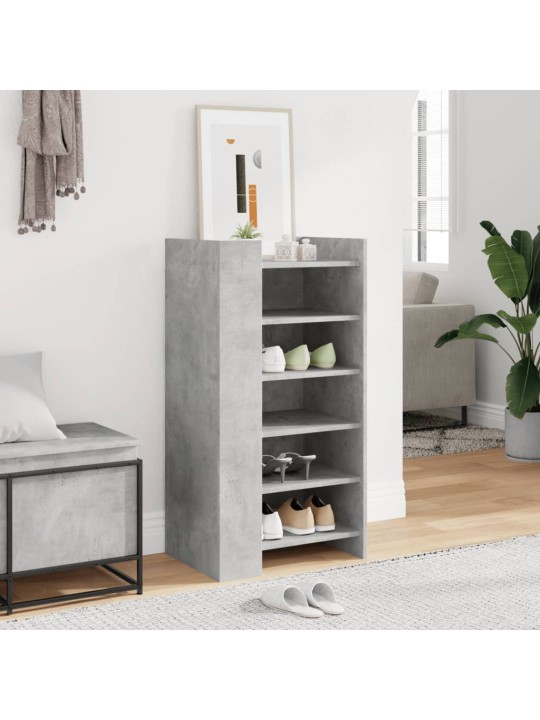 Botník betonově šedý 52 x 37,5 x 100 cm kompozitní dřevo