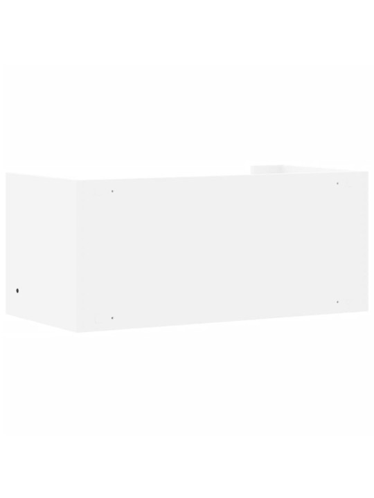 Nástěnná police bílá 70,5 x 35 x 30,5 cm kompozitní dřevo